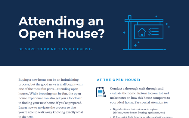 Seller Open House Checklist